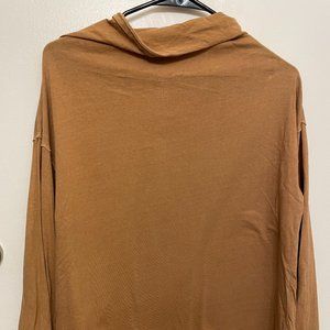 Freepeople Brown Flowy Longsleeve Shirt